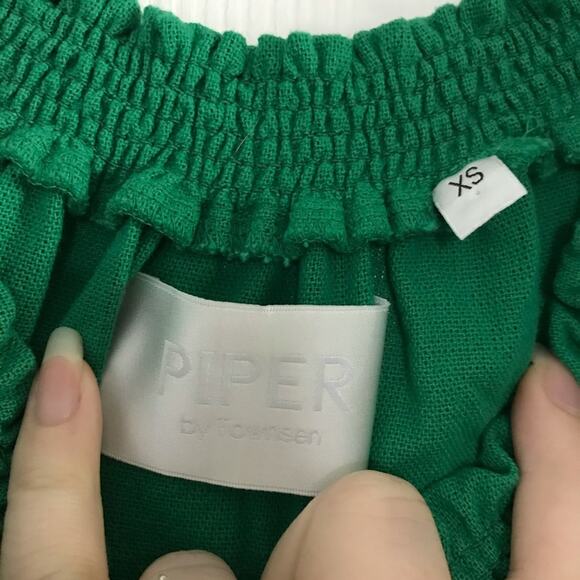 Piper by Townsen Embroidered Kelly Green Dress - Picture 6 of 6